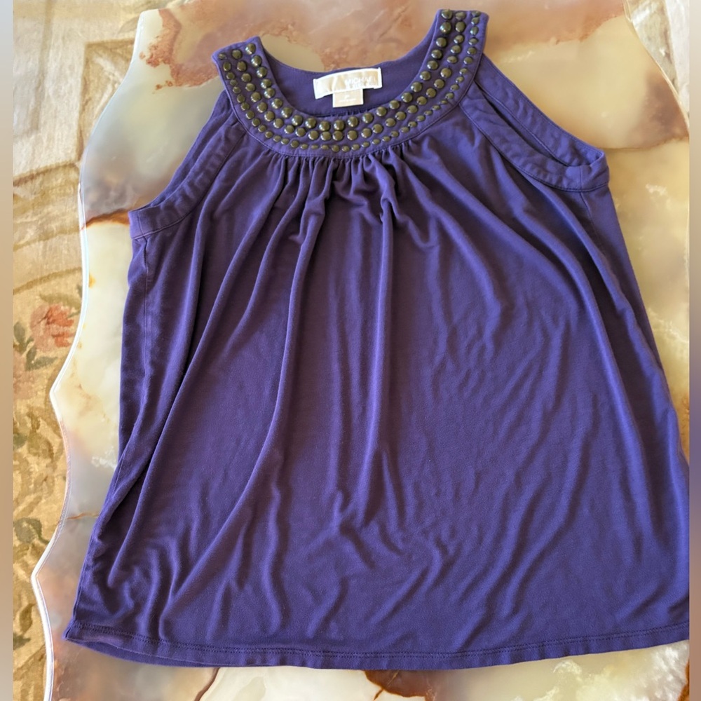 Michael Kors Purple Studded Blouse - Picture 11 of 11